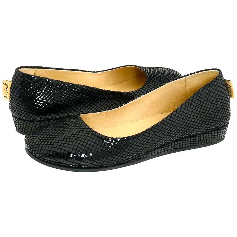 French Sole FS/NY Zeppa Slip-On Flat in Black Snakeskin Leather size 8.5
